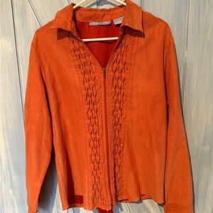 Harmony & Vine Orange Textured Jacket